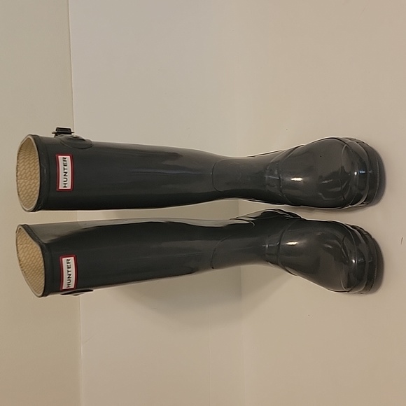 Hunter Shoes - Hunter Tall Rainboots / Gray / Size 9